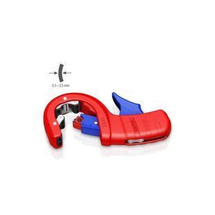 Труборез для пластиковых труб до 50мм (PVC, PP, PE) KNIPEX DPT50 90 23 02 BK фото