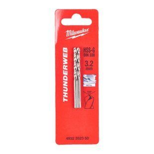 Сверло по металлу THUNDERWEB HSS-G MILWAUKEE, DIN338, &Oslash;3,2x65х36мм, (2шт) 4932352350 фото