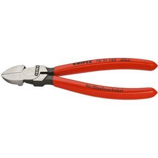 Кусачки&nbsp;боковые&nbsp;(бокорезы)&nbsp;для&nbsp;световодов&nbsp;(оптоволокно),&nbsp;160мм KNIPEX&nbsp;72&nbsp;51&nbsp;160,&nbsp;фосфатированные 72 51 160 фото