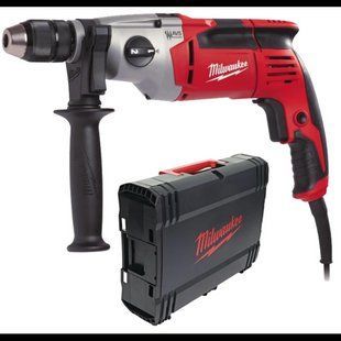 Дриль з ударом двошвидкісний MILWAUKEE, PD2E 24 R, 1020Вт (60Нм) (бічна рукоять, HD кейс) 4933419595 фото