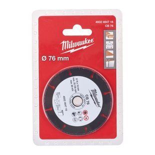 Диск абразивный сегментированный MILWAUKEE CB76, &Oslash;76мм (для M12 FCOT) (мультиматериал) 4932464716 фото