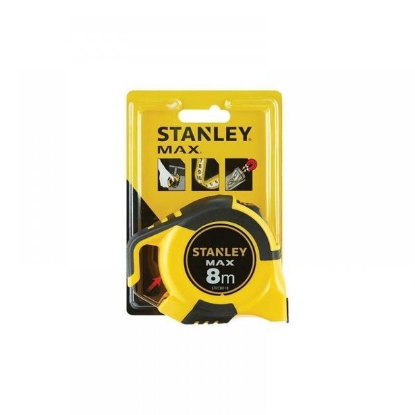 Рулетка STANLEY "MAX": 8 м х 25 мм, стальная лента, пластиковый корпус STHT0-36118 фото