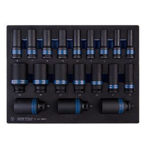 Набір ударних головок 1/2", ложемент, 19 одиниць 9-4419MPV фото