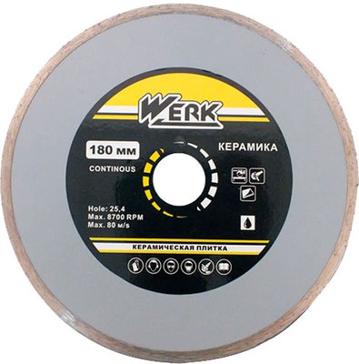 Алмазный диск Werk Ceramics 1A1R WE110122 (180x5x25.4 мм) 43567 фото