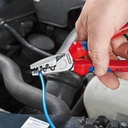 Инструмент для обжима контактных гильз 0,25-16,0мм&sup2;, 180мм KNIPEX 97 72 180, фосфатированный 97 72 180 фото