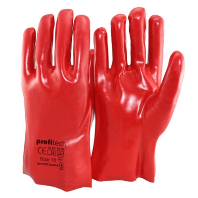 Перчатки трикотажные с ПВХ покрытием Profitech PVC 7560-R красные PVC7560-R фото