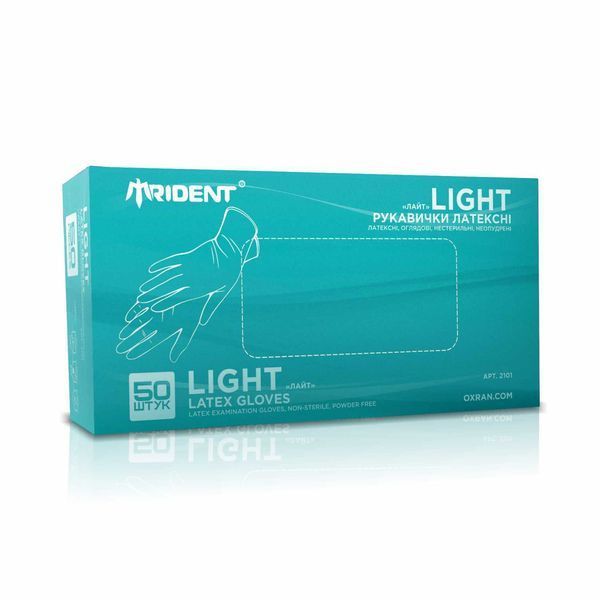 Перчатки латексные TRIDENT LIGHT 2101 2101 фото