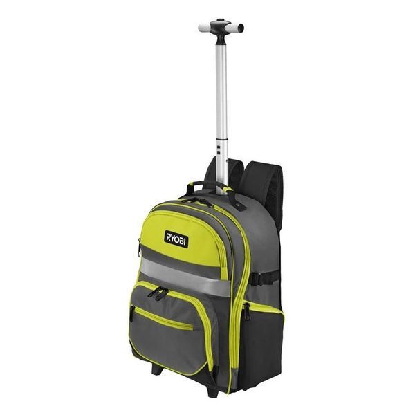 Рюкзак для інструменту RYOBI RSSBP2, 25л, на коліщатках, телескопічне руків'я, поліестер 600D 5132005344 фото