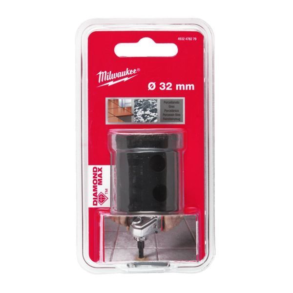 Коронка алмазна Diamond Max MILWAUKEE M14, діаметр 32мм (сухе свердління) 4932478279 фото
