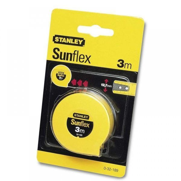 Рулетка STANLEY "Sunflex": L= 3 м. без фиксатора 0-32-189 фото