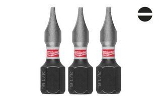 Біта SHOCKWAVE MILWAUKEE, SL1,2x6,5, 25мм, (3шт) 4932500388 фото