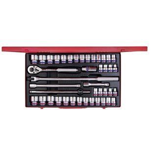 Набор головок 1/2" 43 ед. 12-ти гранные,короткие, дюймовые+метрические 4042CR фото