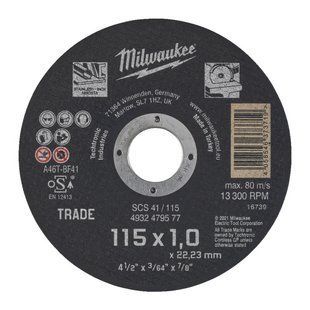 Диск отрезной по металлу MILWAUKEE Trade, SCS 41/115х1, &Oslash;115мм 4932479577 фото