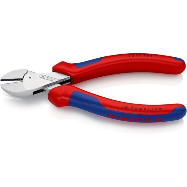 Кусачки&nbsp;бокові&nbsp;(бокорізи)&nbsp;компактні&nbsp;X-Cut,&nbsp;діаметр 12,0мм,&nbsp;160мм KNIPEX&nbsp;73&nbsp;05&nbsp;160, хромовані 73 05 160 фото