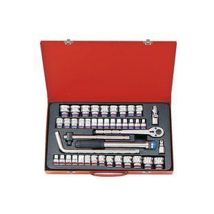 Набор головок 1/2" 43 ед. 6-ти гранные,короткие, дюймовые+метрические 4544CR фото