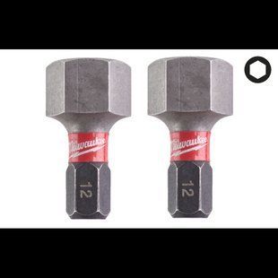 Біта SHOCKWAVE MILWAUKEE, Hex12, 25мм, (2шт) (замена 4932500385) 4932430900 фото