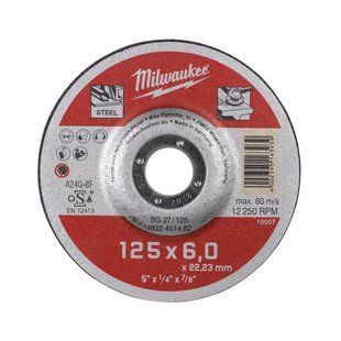 Диск зачистной по металлу MILWAUKEE, SG 27/125х6, &Oslash;125мм (заміна на 4932502214) 4932451482 фото