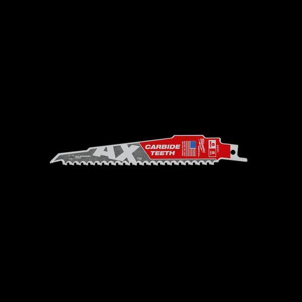 Полотно для сабельных пил AX FANG TIP CARBIDE MILWAUKEE, 150х5мм, (5шт), (дерево с гвоздями) 48475521 фото