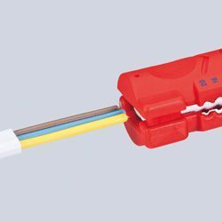 Инструмент для снятия оболочки с плоского и круглого кабеля KNIPEX 16 64 125 SB 16 64 125 SB фото