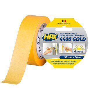 Малярна стрічка HPX4400 100С 36мм х 50м помаранчева FP3850 фото
