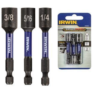 Набір тримачів шурупів IMPACT PRO 65мм, 3шт. : 7мм (9/32"), 8мм (5/16"), 10мм (25/64"), IRWIN IW6069120 фото