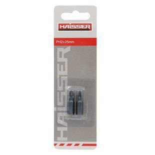 Біти магнітні PH2x25mm 2шт в блістері HAISSER 118512 фото