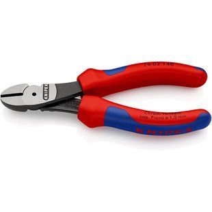 Кусачки&nbsp;боковые&nbsp;(бокорезы)&nbsp;особой&nbsp;мощности&nbsp;&Oslash;3,1мм,&nbsp;140мм KNIPEX&nbsp;74&nbsp;02&nbsp;140,&nbsp;фосфатированные 74 02 140 фото