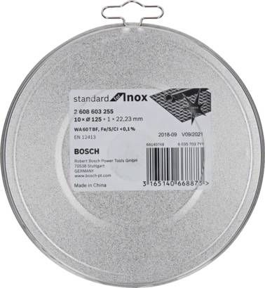 Відрізний круг Bosch Standard for INOX 125 х 1 мм, прямий 2608603171 фото