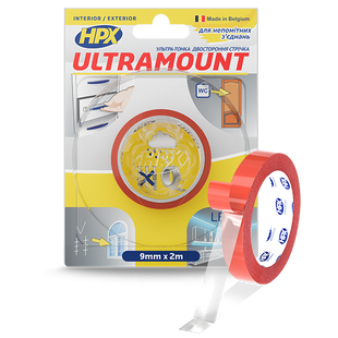 ULTRA MOUNT 19мм x 2м прозора ультра-тонка прозора монтажна стрічка (скотч) для непомітних з'єднань UM1902 фото