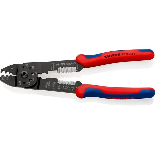 Клещи для опрессовки, резки и зачистки 230мм KNIPEX 97 21 215 B, фосфатированные 97 21 215 B фото