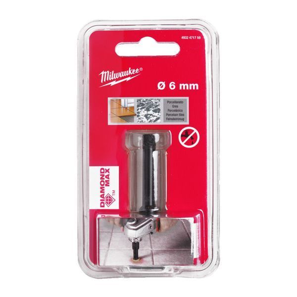 Коронка алмазна Diamond Max MILWAUKEE M14, діаметр 6мм (сухе свердління) 4932471759 фото