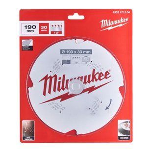 Диск пильный по фиброцементу PFTE MILWAUKEE, &Oslash;190х30х1,8мм, 4 зуб. 4932471304 фото