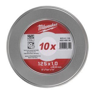 Диск отрезной по металлу MILWAUKEE, SCS 41/125х1,5 PRO+, &Oslash;125мм (10шт в Металбокс) 4932478998 фото