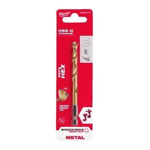 Сверло по металлу RedHEX SHOCKWAVE HSS-TiN MILWAUKEE, &Oslash;7,0х109х66мм 48894717 фото