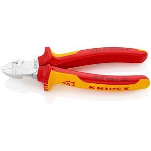 Кусачки&nbsp;боковые&nbsp;(бокорезы)&nbsp;особой&nbsp;мощности,&nbsp;&Oslash;2,5мм, 160мм VDE&nbsp;KNIPEX&nbsp;14&nbsp;26&nbsp;160,&nbsp;хромированные 14 26 160 фото