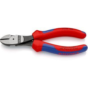 Кусачки&nbsp;боковые&nbsp;(бокорезы)&nbsp;особой&nbsp;мощности,&nbsp;&Oslash;3,4мм,&nbsp;160мм KNIPEX&nbsp;74&nbsp;02&nbsp;160,&nbsp;фосфатированные 74 02 160 фото