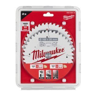 Набор дисков пильных MILWAUKEE &Oslash;165х20х40зуб. (2шт 4932492433) 4932492433 фото