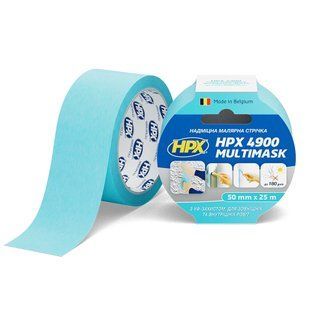 Малярна стрічка HPX4900 MULTIMASK 120C 50мм х 25м ціановий EW5025 фото