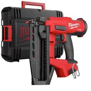 Пістолет цвяхозабивний акумуляторний безщітковий MILWAUKEE, M18 FN16GS-0X, 25-64мм (каркас, HDкейс) 4933493353 фото
