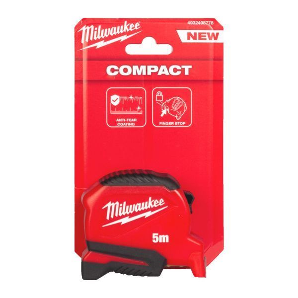 Рулетка Pro Compact MILWAUKEE (Gen 2), 5м, (25мм) 4932498778 фото
