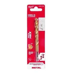 Свердло по металу RedHEX SHOCKWAVE HSS-TiN MILWAUKEE, діаметр 8,5х114х72мм 48894720 фото